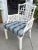 Mid 20th Century Hollywood Regency Chinese Chippendale White Lacquer Blue Upholstered Arm Chair For Sale - Image 5 of 6