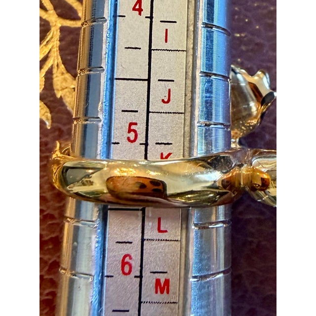 1990s Retro Versace Three-Finger Brass Knuckle Ring in Antique Gold For Sale - Image 10 of 12