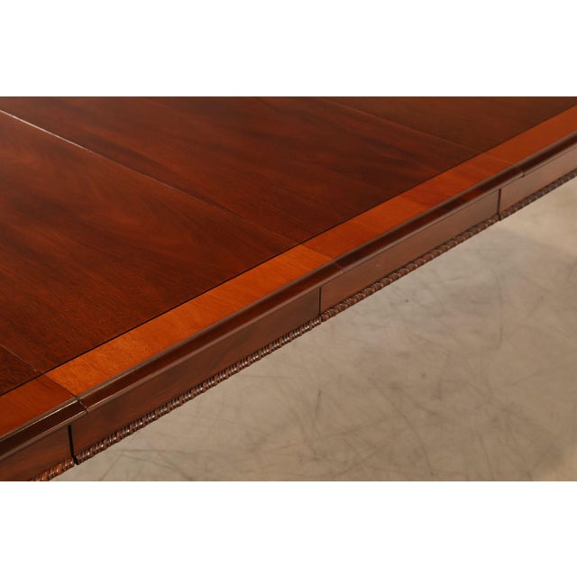 Stickley Chippendale Style Mahogany Expandable Dining Table For Sale - Image 13 of 18