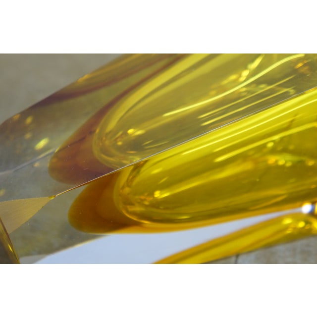 Mid 20th Century Mid Century Modern Italian Murano Yellow Sommerso Glass Decanter Bottle Stopper For Sale - Image 18 of 18
