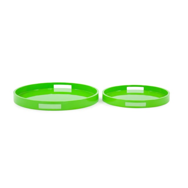 Colorful Green Trays - Set of 2 For Sale In Chicago - Image 6 of 7