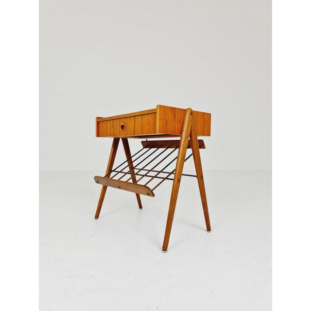 Mid-Century Danish Teak Bedside Table For Sale - Image 12 of 16