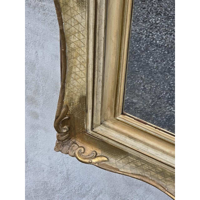 Pair of Hollywood Regency Mirrors Hand Painted and Gilded. For Sale - Image 10 of 12