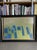 Blue Original Paula Daula Turner Signed Framed Art Mid Century Comission For Sale - Image 8 of 10