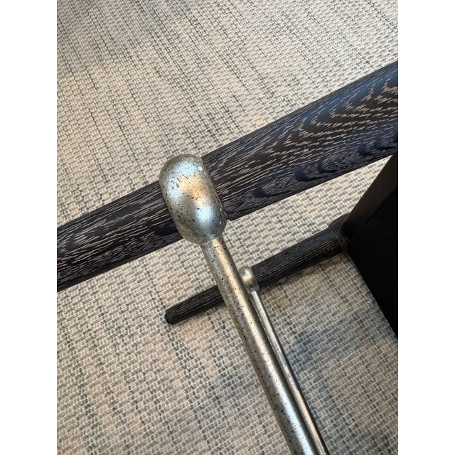 Black Currey & Company Perrin Black Bench in Finn Natural Fabric For Sale - Image 8 of 12