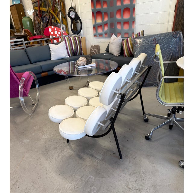 2000 - 2009 George Nelson for Herman Miller Marshmallow Sofa in White Leather For Sale - Image 5 of 17