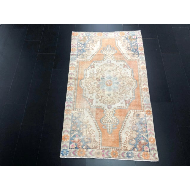 Handmade wool and cotton rug in Turkish Anatolia Carpet, Vintage Oushak Rug, Turkish Vintage Anatolian Rug, Handmade wool...