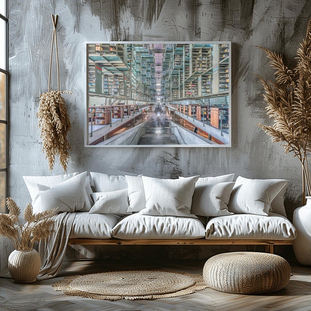 Richard Silver Biblioteca Vasconcelos Ii, Mexico City, Mexico 40x60 For Sale - Image 4 of 5