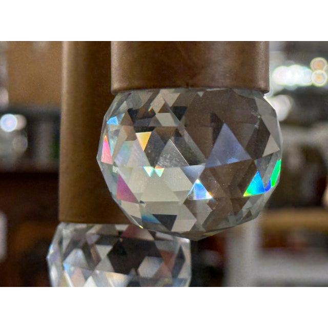 Metal Jonathan Browning Studios Style Ten-Light Pendant Chandelier For Sale - Image 7 of 12