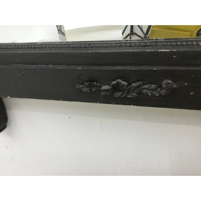 Glass 1940 Vintage Italian Neoclassical Painted Pier Mirror With Reverse Glass Painted Panel For Sale - Image 7 of 13