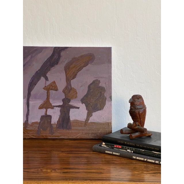 Brown 18th Century Carved Wood Folk Art Bird Trinket Box For Sale - Image 8 of 10