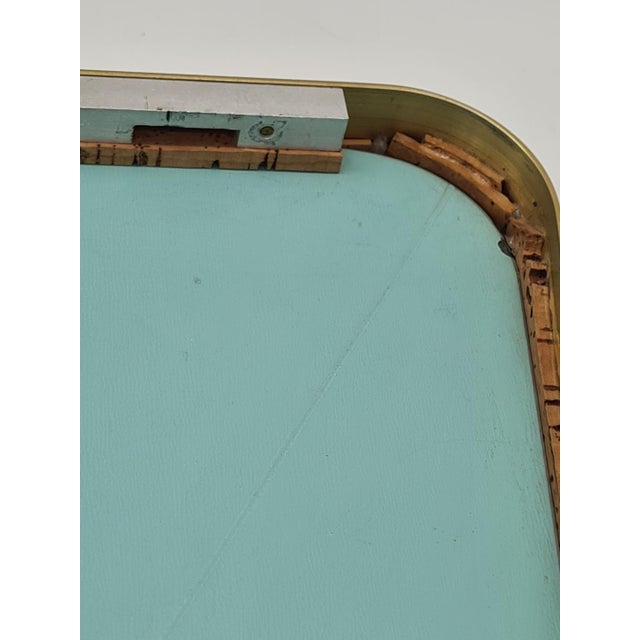 Gold Mid-Century Italian Mirror with Brass Frame, 1950s For Sale - Image 8 of 10