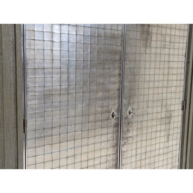 Vintage Silver Textured Wardrobe For Sale - Image 9 of 18