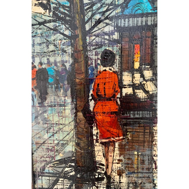Mid-Century Paris Cityscape by Sordan For Sale - Image 4 of 9