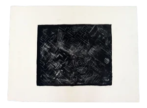 Jim Massey Labyrinth Modern Black & White Contemporary Lithograph Unframed