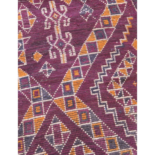 Magenta Vintage Moroccan Rug - 11.5 X 6.1 Ft For Sale - Image 8 of 8