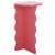 Lilith Wavy Accent Table in Rose For Sale In Philadelphia - Image 6 of 8