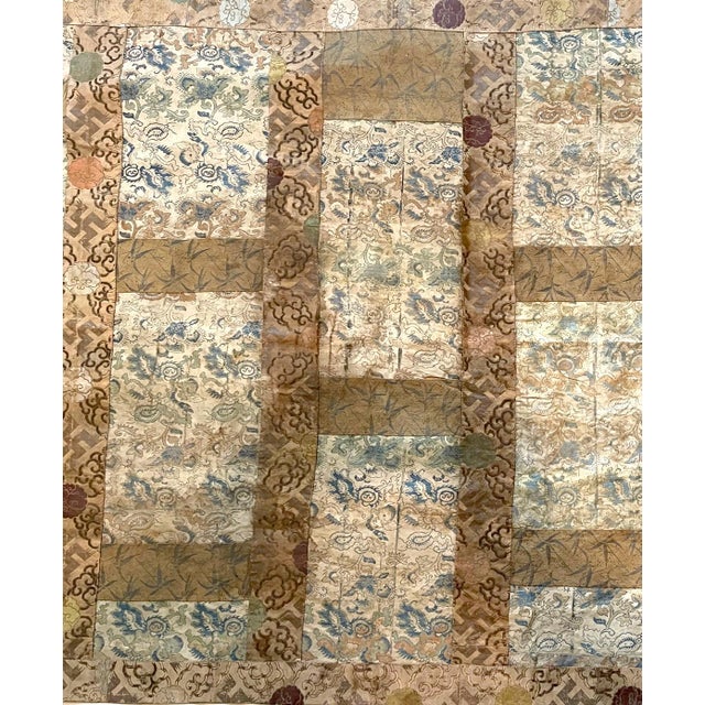 Antique Brocade Kesa Monk's Patched Robe Edo Period For Sale - Image 12 of 17