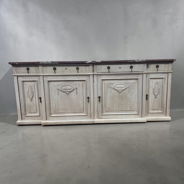 Vintage Conservatory Dresser with Belgian Marble Top, 1923 For Sale - Image 10 of 10