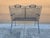 Vintage Russell Woodard Attributed Wrought Iron Briarwood Daisy Bench Settee For Sale - Image 13 of 17