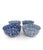 Hand-Painted Japanese Blue & White Porcelain Bowls Mixed Patterns - Set of 4 For Sale - Image 12 of 16