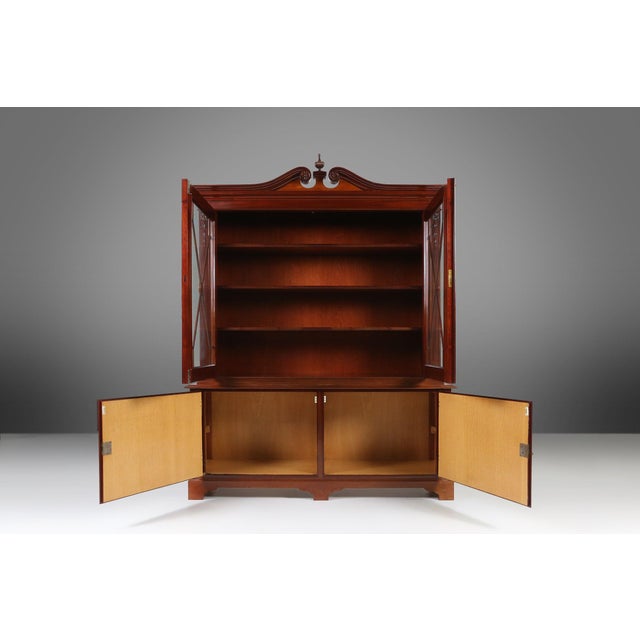 Empire Library Cabinet with Glass Doors, Belgium, 1950s For Sale - Image 9 of 17