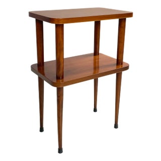 Mid-Century Modern Italian Double Shelf Coffee Table in Wood, 1950s For Sale