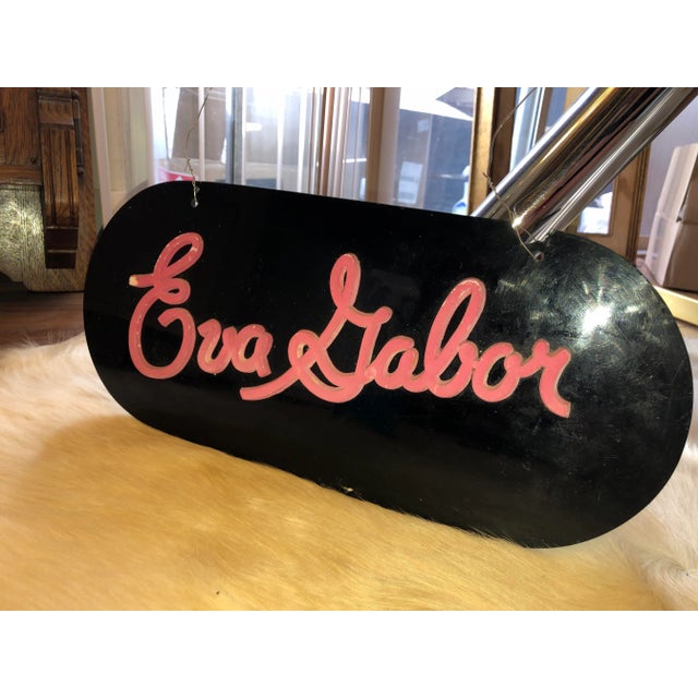 Up for sale is a name placard for a dressing room. This placard once belonged to the legendary socialite, Eva Gabor. The...