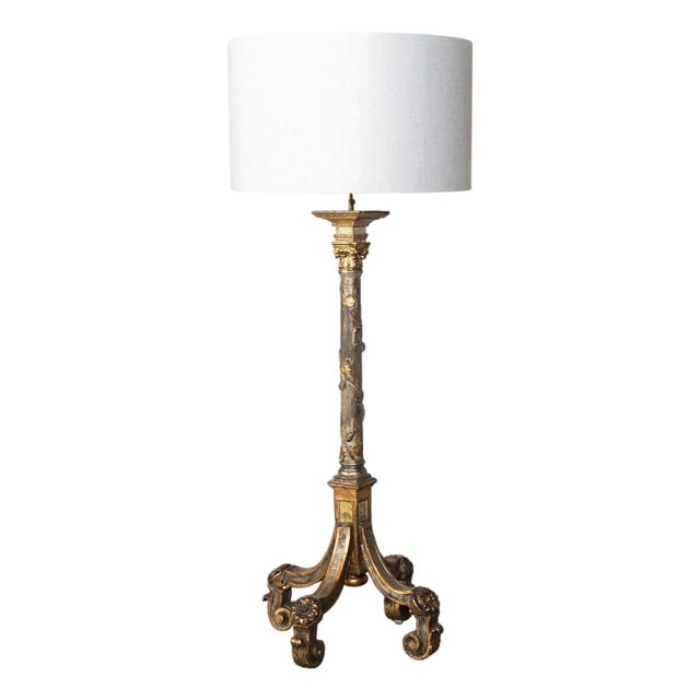 Antique Torchere Floor Lamp For Sale