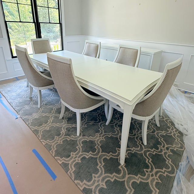 Contemporary Expandable Dining Table and 6 Chairs From Thomasville For Sale - Image 3 of 16