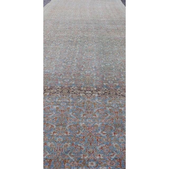 Early 20th Century Early 20th Century Antique Persian Gallery Senneh Runner With All-Over Herati Design in Muted Colors For Sale - Image 5 of 11