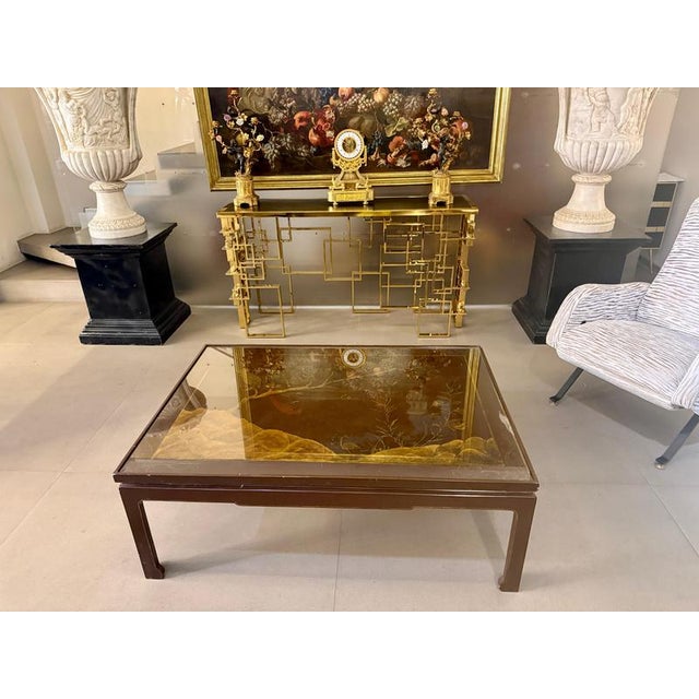 Square Red Lacquered Chinoiserie Occasional Table, 1960 For Sale - Image 6 of 13