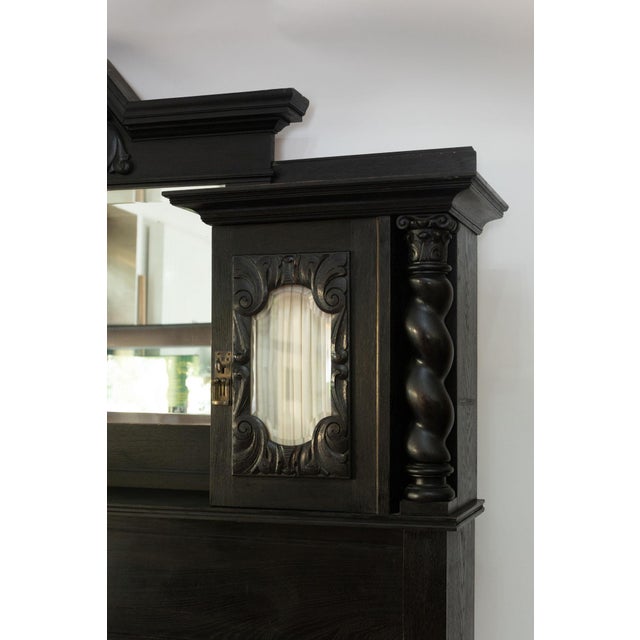 Black Victorian Fireplace Mantel in Oak For Sale - Image 8 of 16