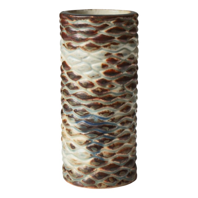 Scandinavian Modern Stoneware Vase attributed to Axel Salto for Royal Copenhagen, 1960s For Sale