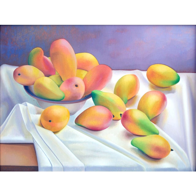 Modern Mid Century Naturaleza Muerta Con Mangoes (Still Life W. Mangoes) by Francisco Dosamantes For Sale - Image 3 of 10