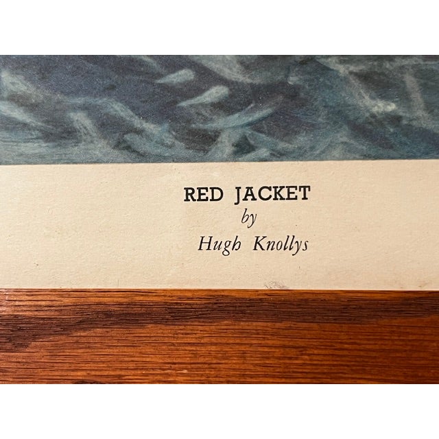 Baby Blue Vintage Print Titled "Red Jacket" by Artist Hugh Knollys For Sale - Image 8 of 10