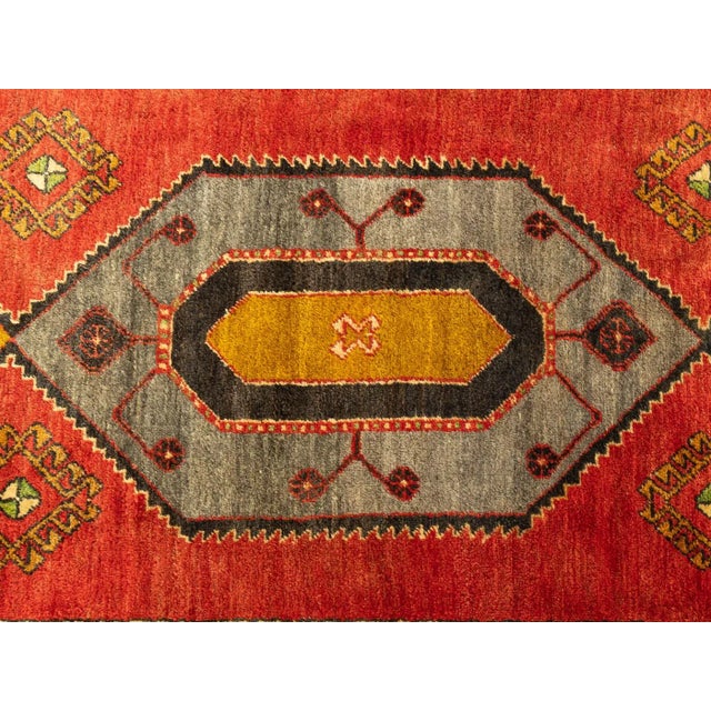 Red Mid-Century Modern Wool Rug, 1960s For Sale - Image 8 of 12