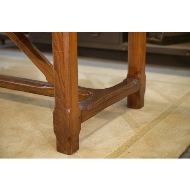 Large Elm Farmhouse Table, 1950s For Sale - Image 9 of 15