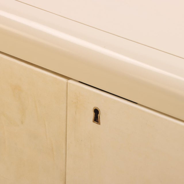 Wood Mid-Century Parchment Sideboard Attributed to Churba, C. 1960 For Sale - Image 7 of 7