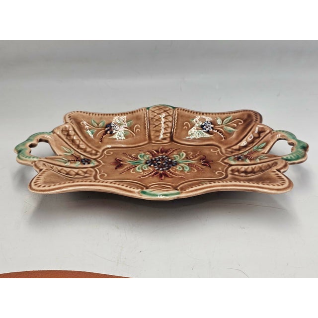 Vintage Ceramic Majolica Platter from Haiden, 1960s For Sale - Image 3 of 10
