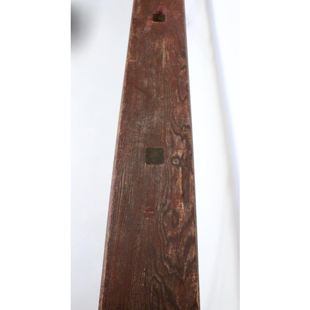 Early 20th Century Auxiliary Staten Island Folding Hickory and Bronze Bench For Sale - Image 10 of 12