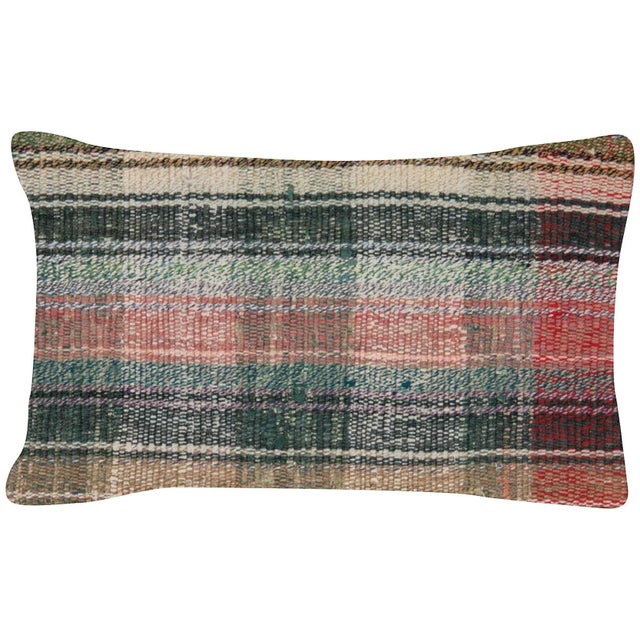 Art Deco Nalbandian - 1960s Turkish Hemp Lumbar Pillow - 12" X 20" For Sale - Image 3 of 3
