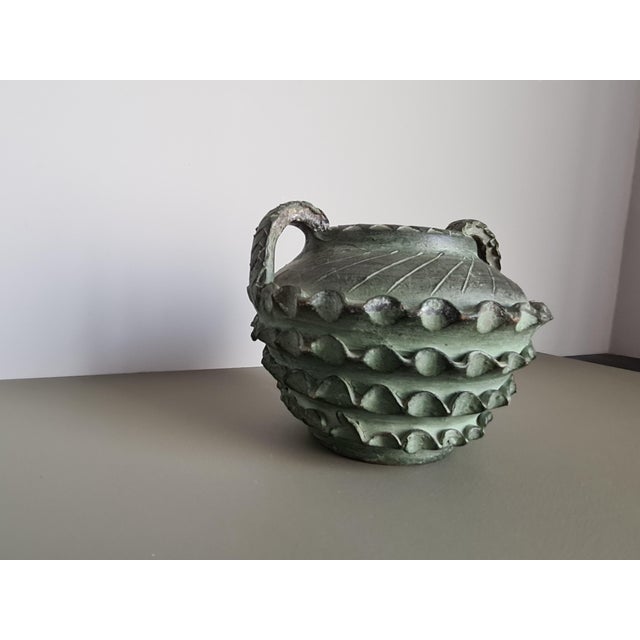 1950s Mid-Century Modern French Brutalist Vase in Ceramic, 1950 For Sale - Image 5 of 7