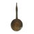 A large spoon or scoop made out of wood carved with a large bowl and a long handle with aluminum designs. This spoon is...