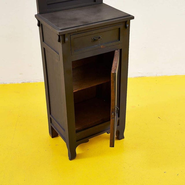 Vintage Wooden Bedside Table, 1940s For Sale - Image 4 of 9