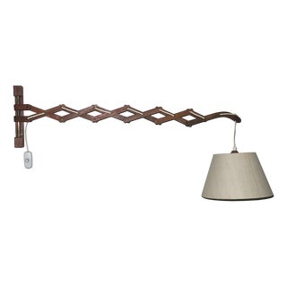 Danish Articulated Wall Light in Teak by Erik Hansen, 1960s For Sale