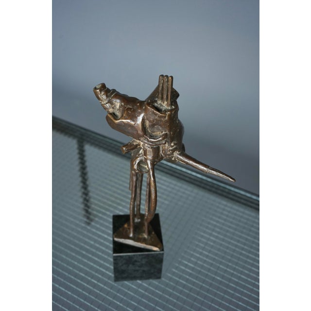 Brown Abstract Bronze Sculpture by Jetty Homan, Netherlands, 1972 For Sale - Image 8 of 12