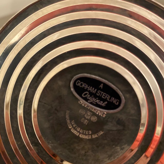 Gorham Vintage Gorham Sterling Silver Candle Holders - a Pair For Sale - Image 4 of 4