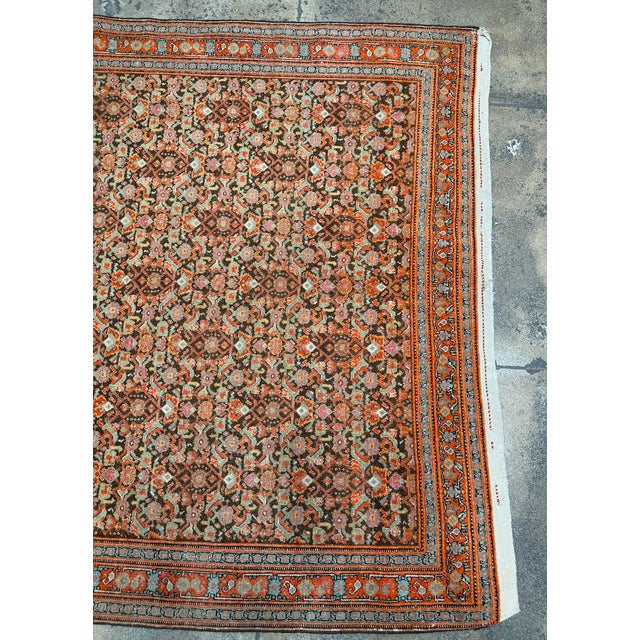 Antique 1880s Senneh Kurdistan Fish Design Rug For Sale In Los Angeles - Image 6 of 10