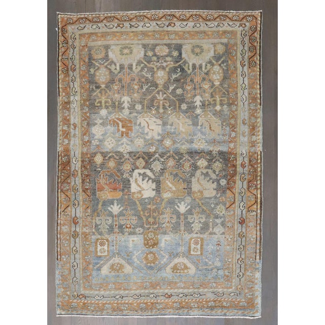 Textile Zabihi Collection Persian Malayer Accent Size Rug For Sale - Image 7 of 8